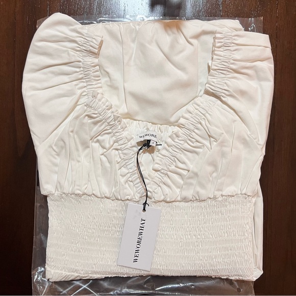 WE WORE WHAT
Puff Sleeve Smocked Midi Dress - Picture 5 of 7